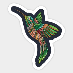 Vibrant Flight: Stylized Hummingbird Sticker